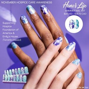 Color Street Honor Life Shimmer Nail Art